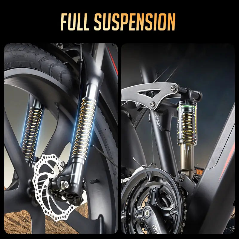 RANDRIDE YX90M E-Mountainbike 48V 13.6Ah Full Suspension Hydraulic brakes 26"Tires