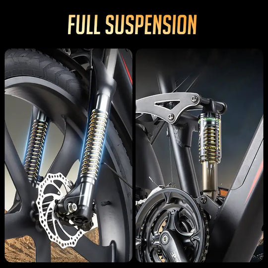 RANDRIDE YX90M E-Mountainbike 48V 13.6Ah Full Suspension Hydraulic brakes 26"Tires