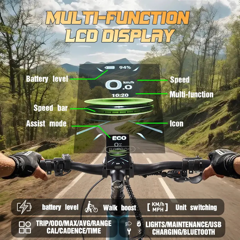 RANDRIDE MX500 E-Mountainbike 48V 15Ah 90-150km hydraulic brakes 27.5"Aldult Electric Bicycle