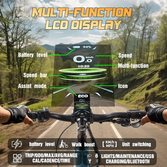 RANDRIDE MX500 E-Mountainbike 48V 15Ah 90-150km hydraulic brakes 27.5"Aldult Electric Bicycle