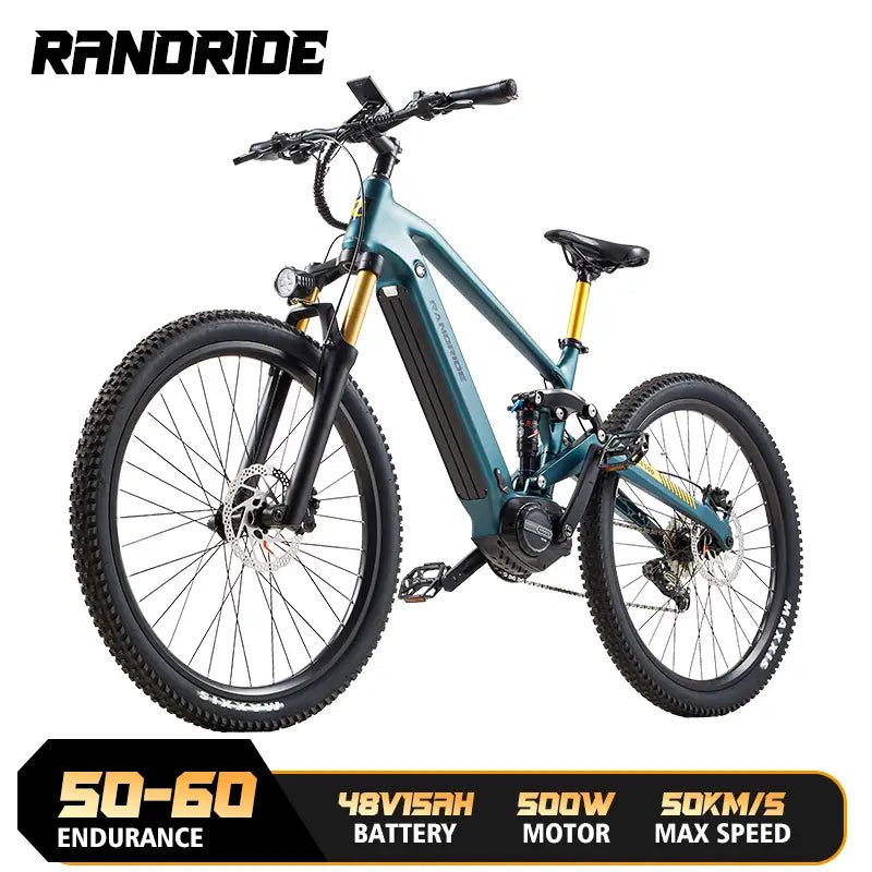 RANDRIDE MX500 E-Mountainbike 48V 15Ah 90-150km hydraulic brakes 27.5"Aldult Electric Bicycle