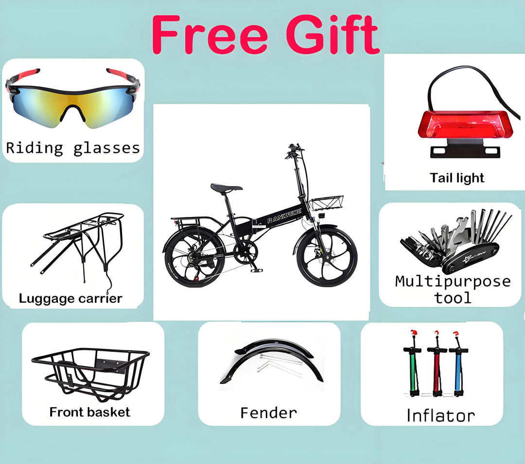 [EU] RANDRIDE YA20 City E-bike 48V 12.8Ah 40-50km Range 20" Tires Foldable