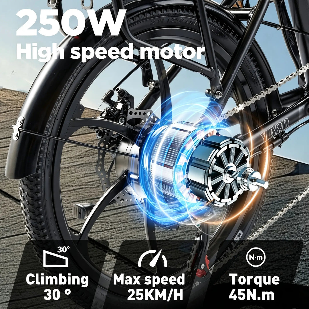 [EU] RANDRIDE YA20 City E-bike 48V 12.8Ah 40-50km Range 20" Tires Foldable