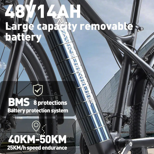 RANDRIDE YG70 City E-bike 48V 14Ah Battery 1000W Motor 45km/h Speed 27.5" tires