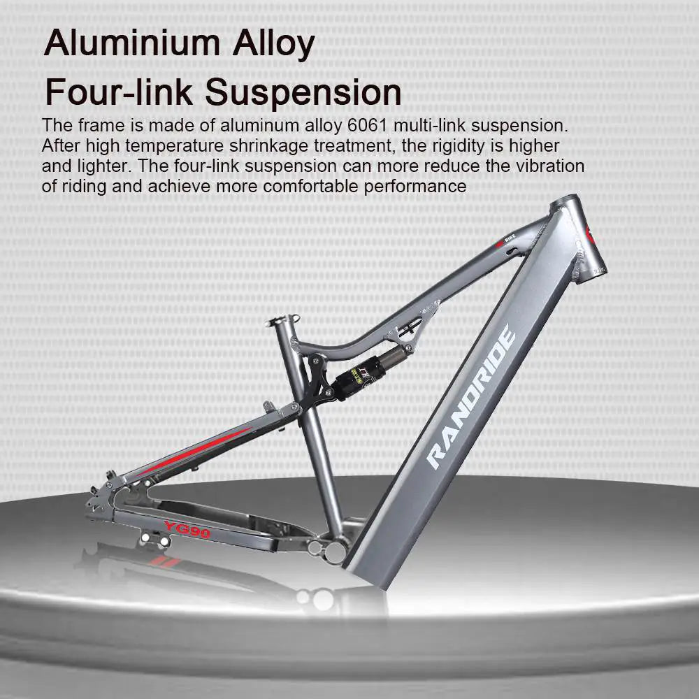 RANDRIDE YG90A E-Mountainbike 48V 17Ah 40-90KM Range Hydraulic brakes 27.5" Tires