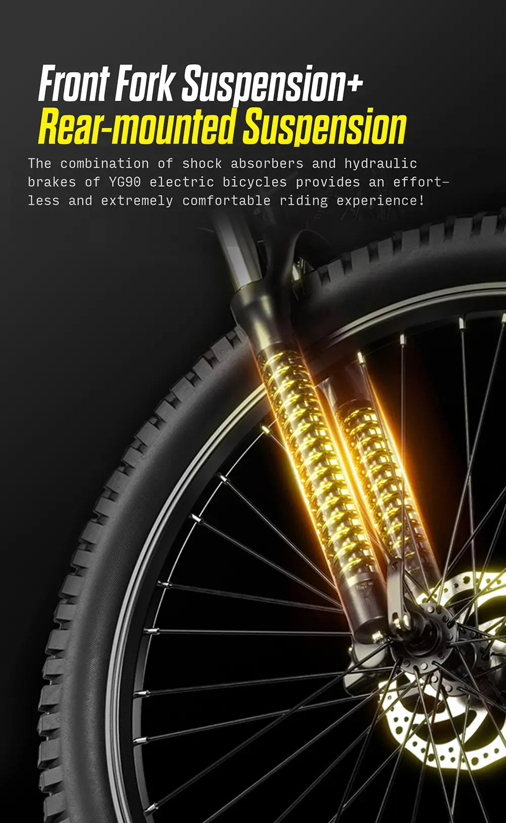 RANDRIDE YS90B E-Mountainbike 48V 13.6Ah 1000W hydraulic brakes 27.5"Aldult E-Bike
