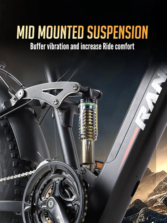 RANDRIDE YS90B E-Mountainbike 48V 13.6Ah 1000W hydraulic brakes 27.5"Aldult E-Bike