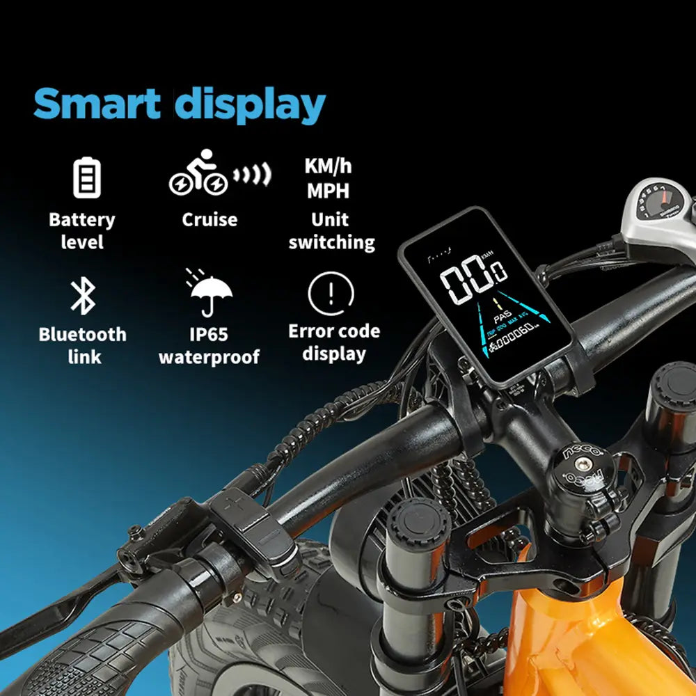 RANDRIDE YX80M-2 E-Mountainbike 48V 20Ah 1000W*2 Double suspension 26" Fatbike