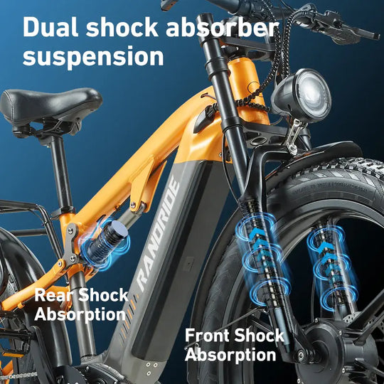 RANDRIDE YX80M-2 E-Mountainbike 48V 20Ah 1000W*2 Double suspension 26" Fatbike
