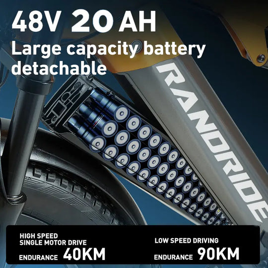 RANDRIDE YX80M-2 E-Mountainbike 48V 20Ah 1000W*2 Double suspension 26" Fatbike
