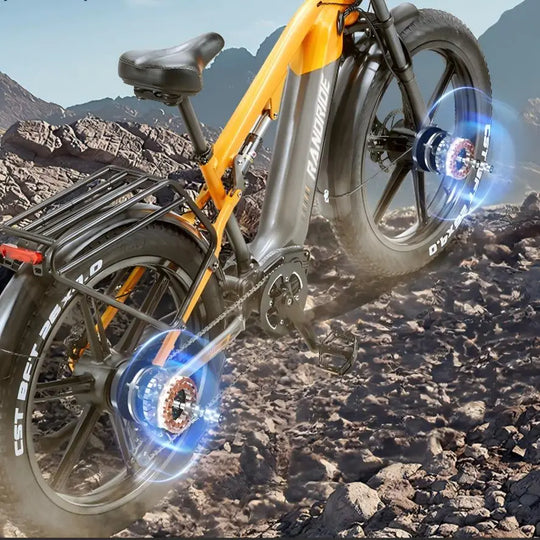 [EU] RANDRIDE YX80M-2 E-Mountainbike 48V 20Ah 1000W*2 Double suspension 26" Fatbike