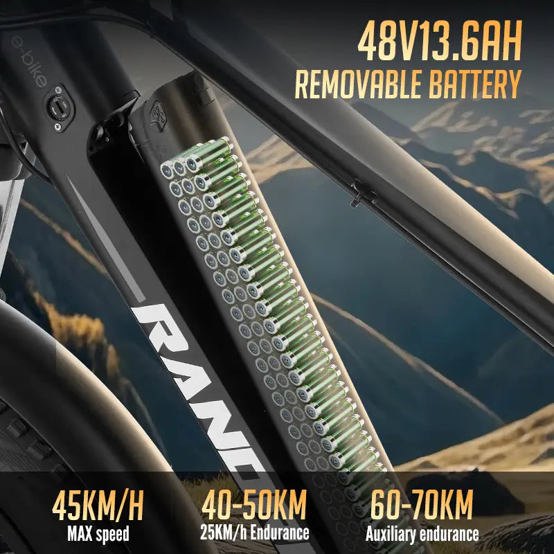 RANDRIDE YX90M E-Mountainbike 48V 13.6Ah Full Suspension Hydraulic brakes 26"Tires