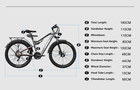 RANDRIDE YG90A E-Mountainbike 48V 17Ah 40-90KM Range Hydraulic brakes 27.5" Tires
